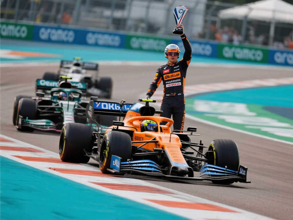 F1迈阿密站冲刺赛：诺里斯摘冠，汉密尔顿季军，维斯塔潘仅排17